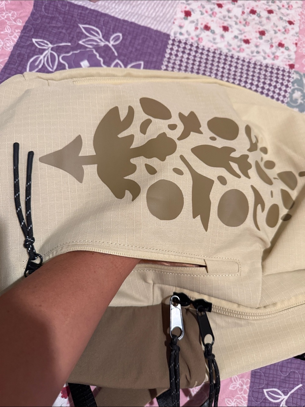 FP Movement by Free People Beige and Tan Floral-Print Backpack - Picture 8 of 8